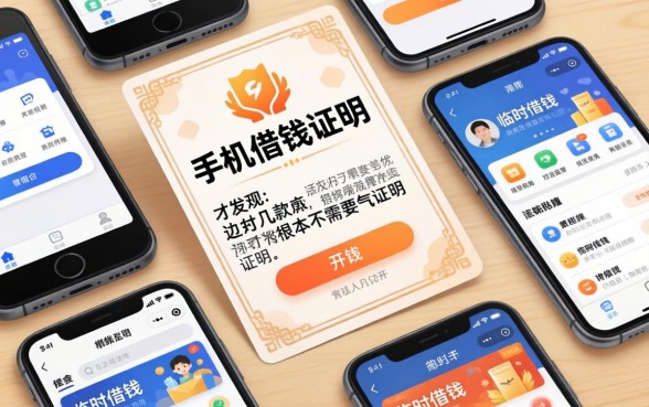 我翻遍了手机借钱证明怎么开，才发现这几款手机可以临时借钱的软件根本不需要证明