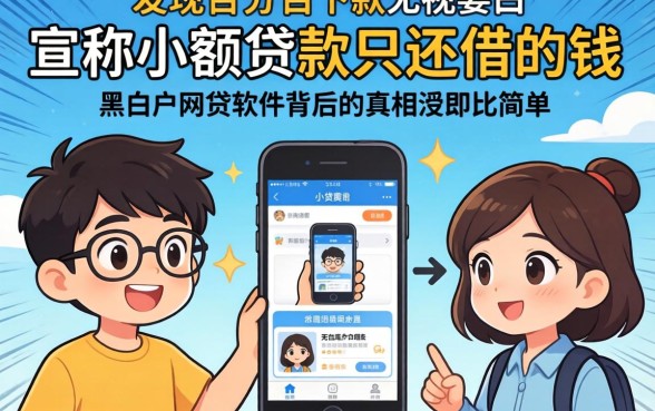 我试了那些宣称小额贷款只还借的钱的平台，发现百分百下款无视黑白户网贷软件背后的真相没那么简单