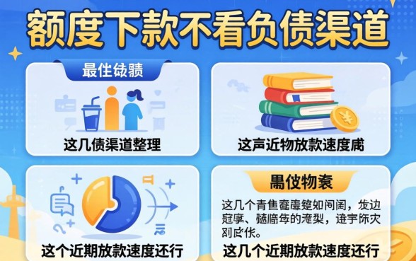 大额度下款不看负债的渠道整理，这几个近期放款速度还行