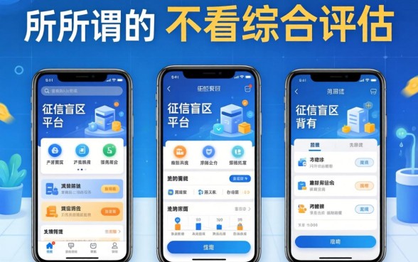 我试了几个所谓的征信盲区平台，发现所谓的“不看综合评估”背后另有玄机