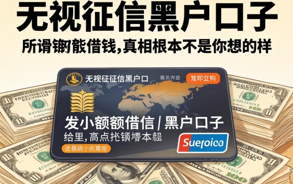 我翻遍了全网所谓的无视征信黑户口子，发现小额度借钱的真相根本不是你想的那样