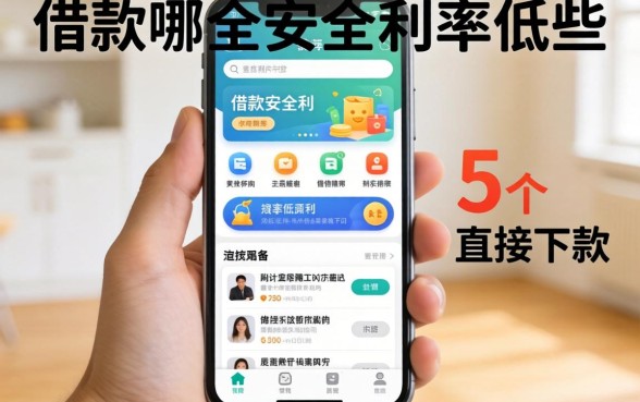手机借款哪个安全利率低些，条列5个直接下款的app