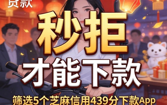贷款秒拒怎么才能下款成功呢，筛选5个芝麻信用439分下款的app
