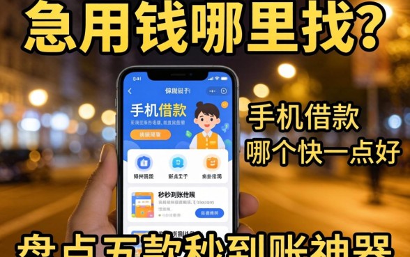 深夜急用钱哪里找？手机借款软件哪个快一点好？盘点五款秒到账神器