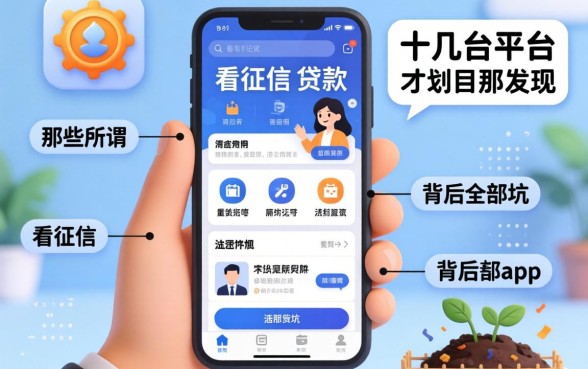 我试了十几个平台才发现,那些所谓不看征信的贷款app,背后全是坑