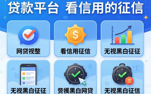 网上有哪些贷款平台是不看信用的征信，规整五个无视黑白征信的网贷