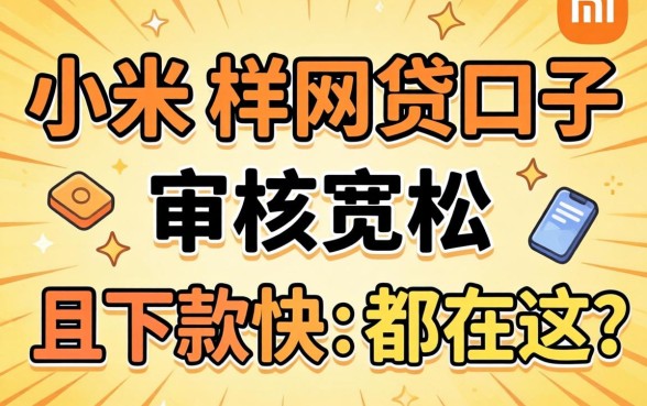 类似小米一样的网贷口子：审核宽松且下款快的都在这